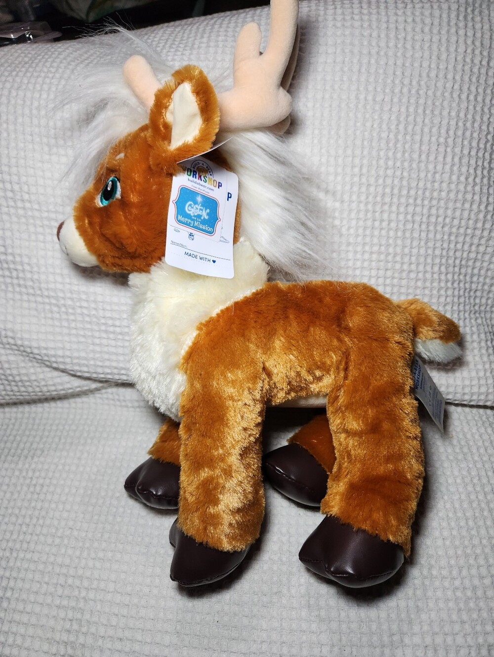 Build-A-Bear Workshop Brown Reindeer Plush - Soft Holiday Stuffed Animal NWT